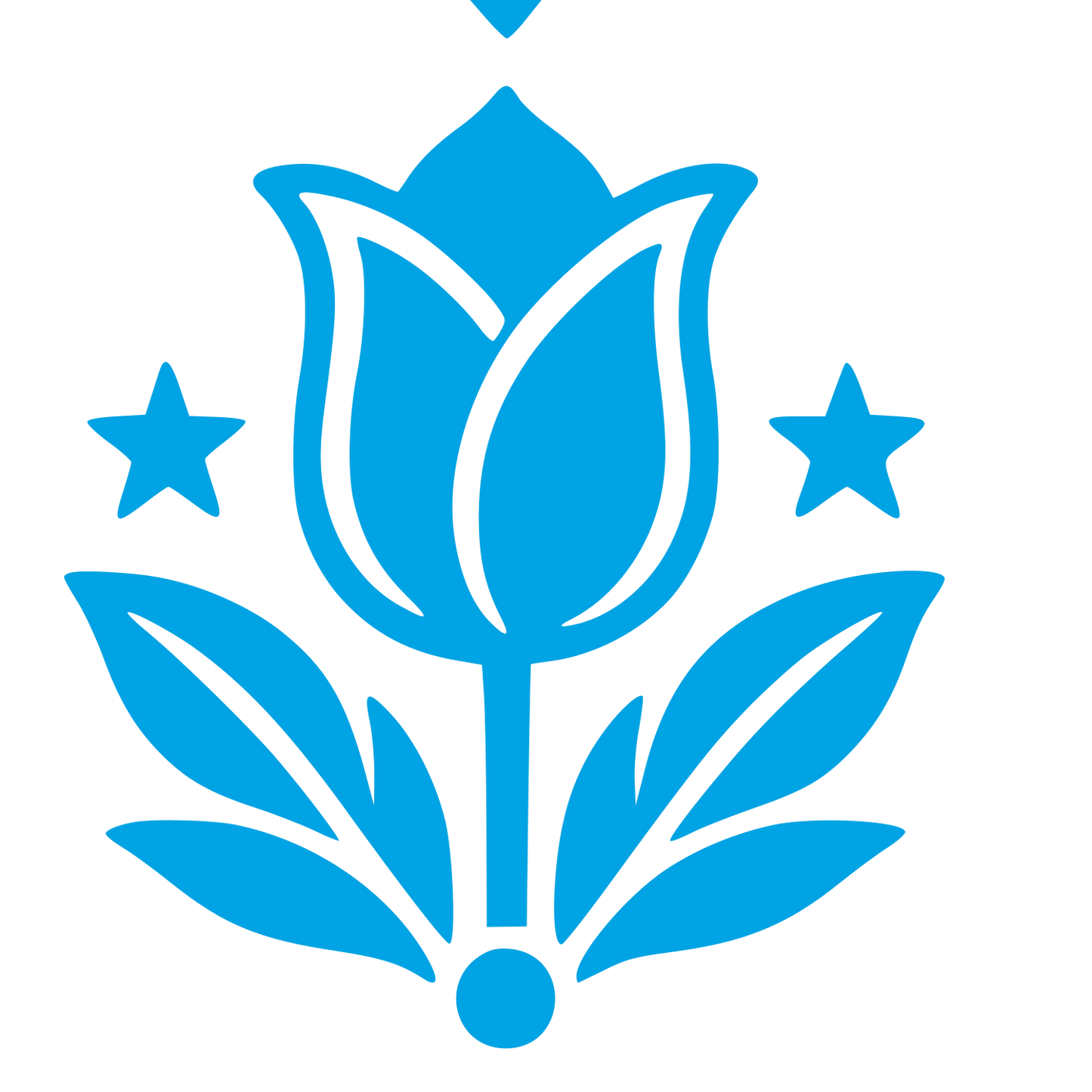 Tattoo Flash Tulip Logo #00a3e4