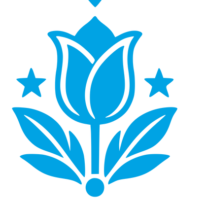 Tattoo Flash Tulip Logo #00a3e4
