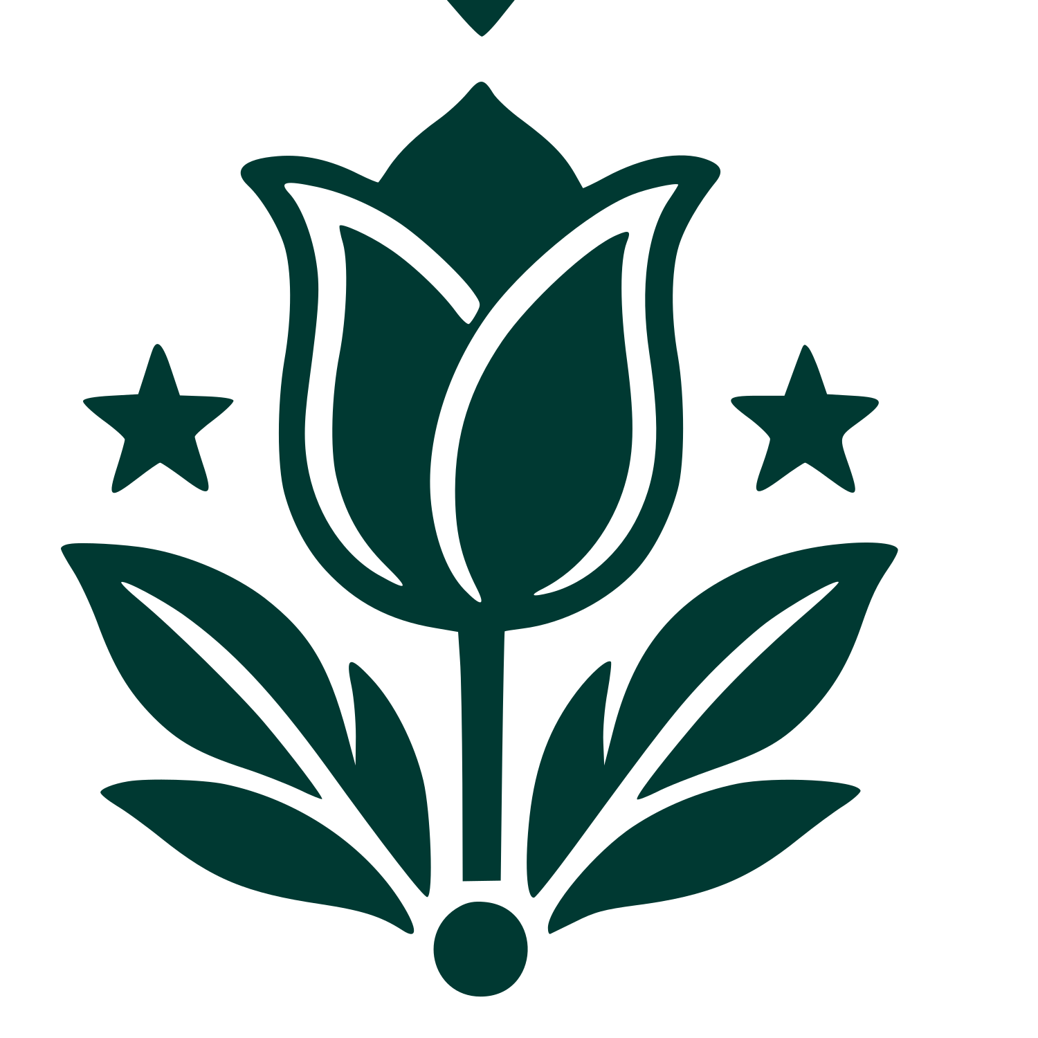 Tattoo Flash Tulip Logo #003932