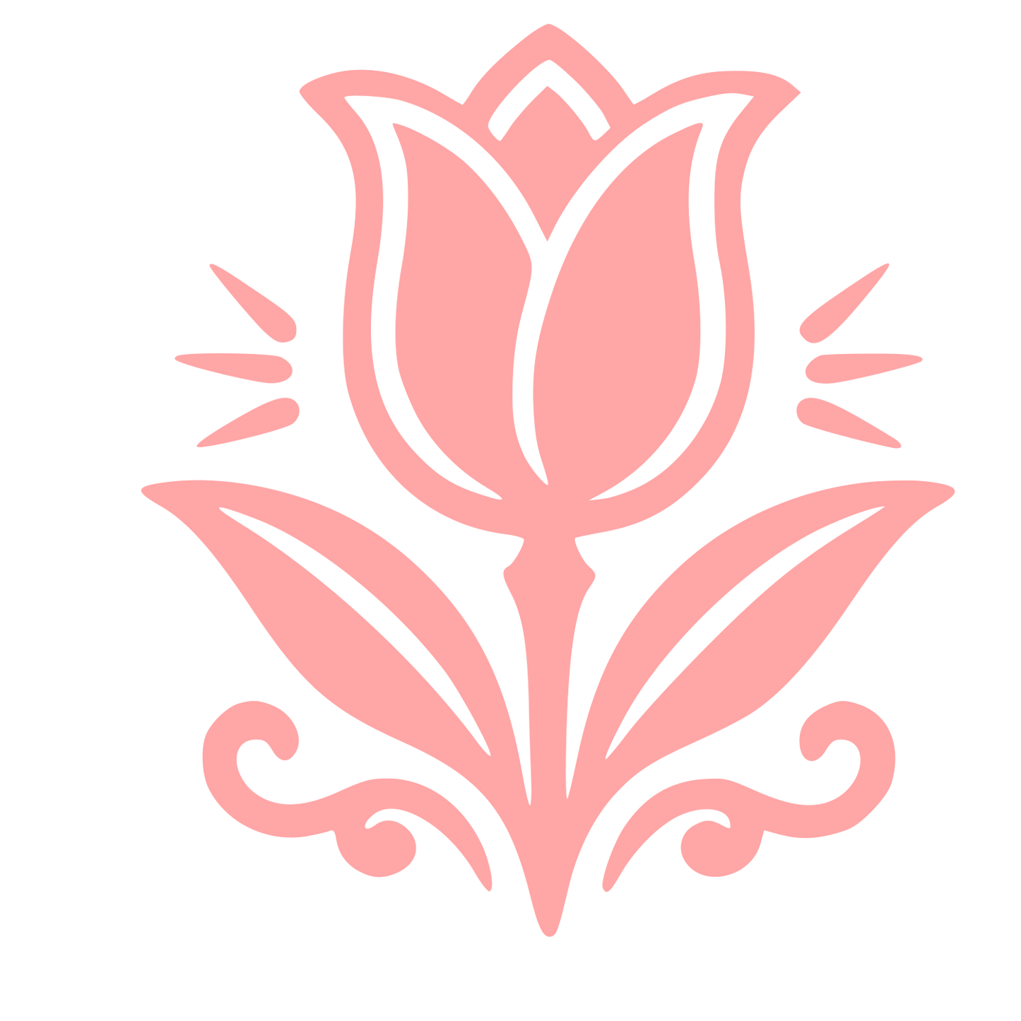 Tattoo Flash Tulip Logo #ffa6a6
