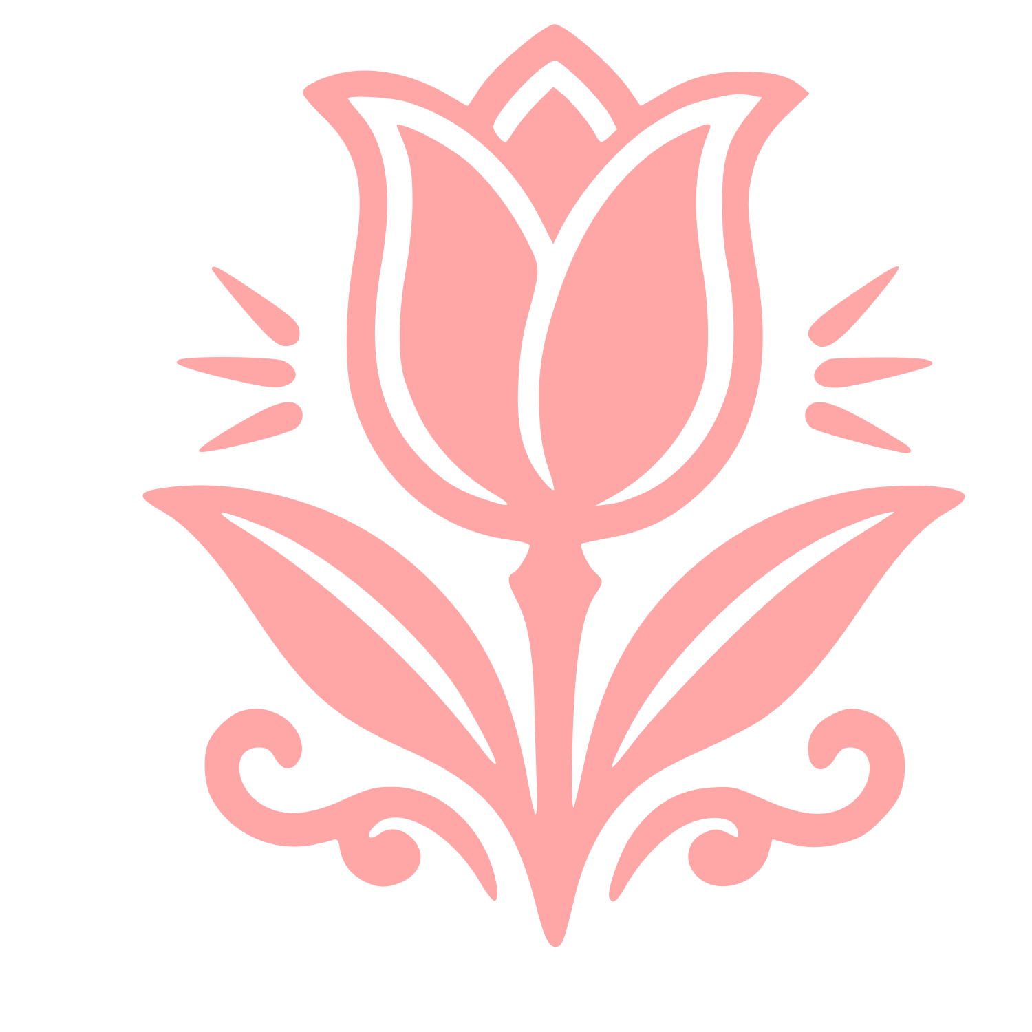 Tattoo Flash Tulip Logo #ffa6a6