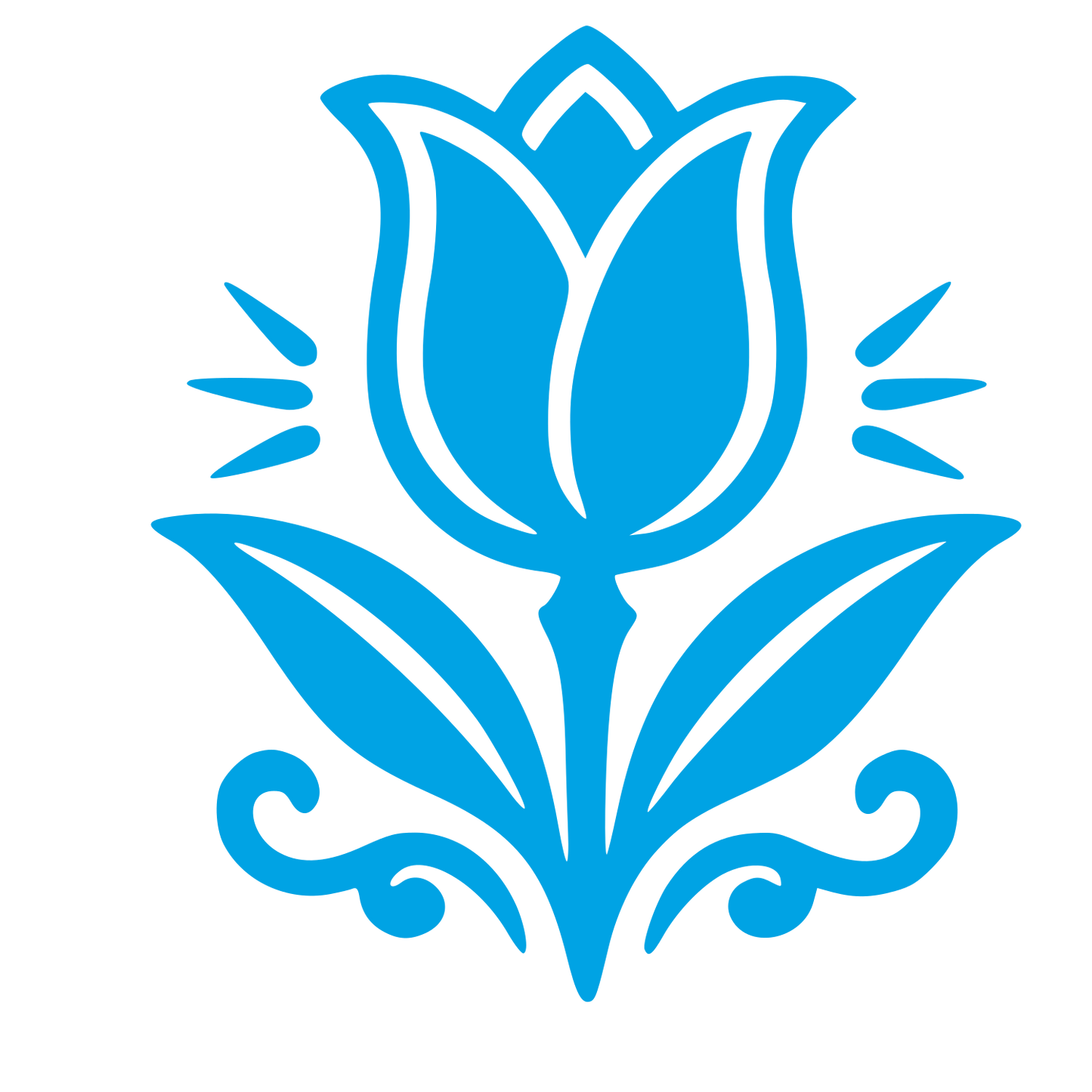 Tattoo Flash Tulip Logo #00a3e4