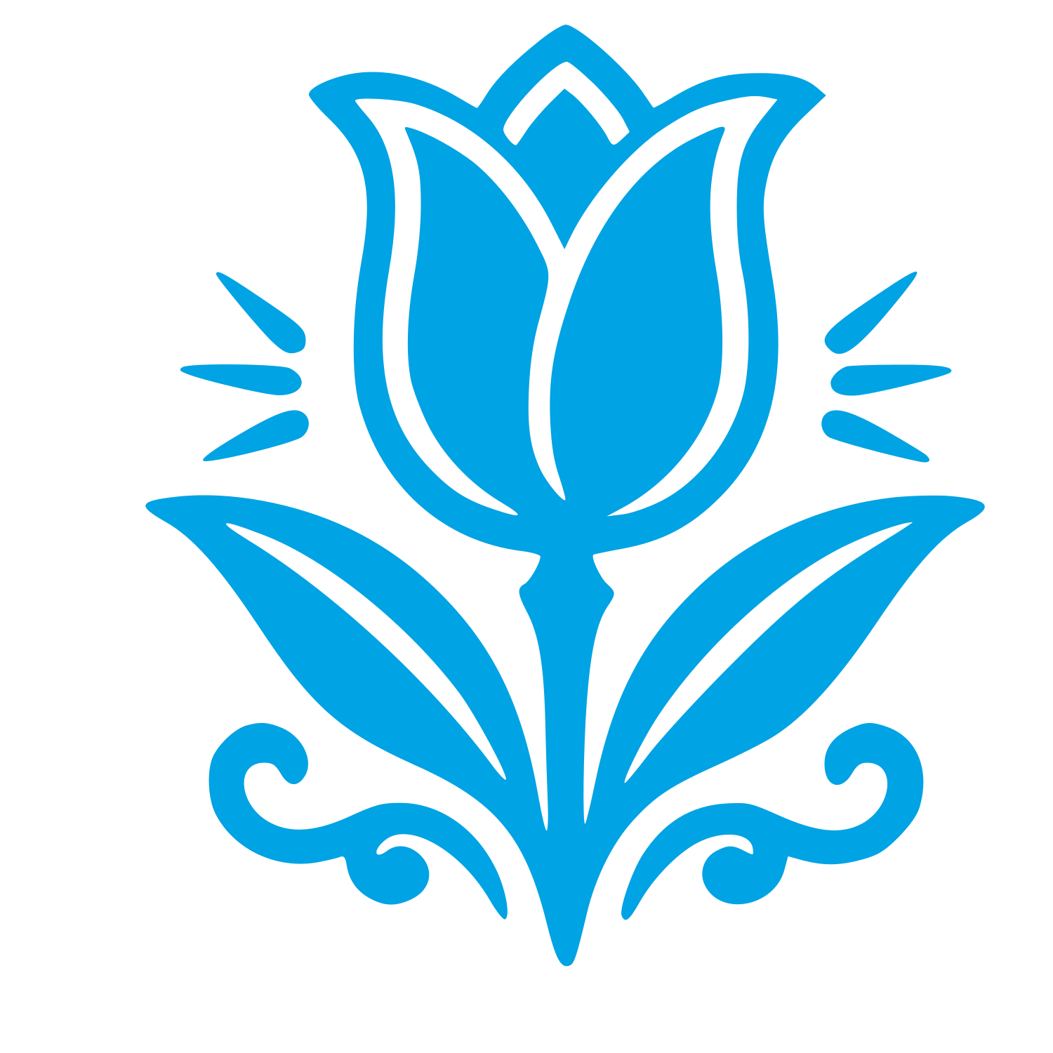 Tattoo Flash Tulip Logo #00a3e4