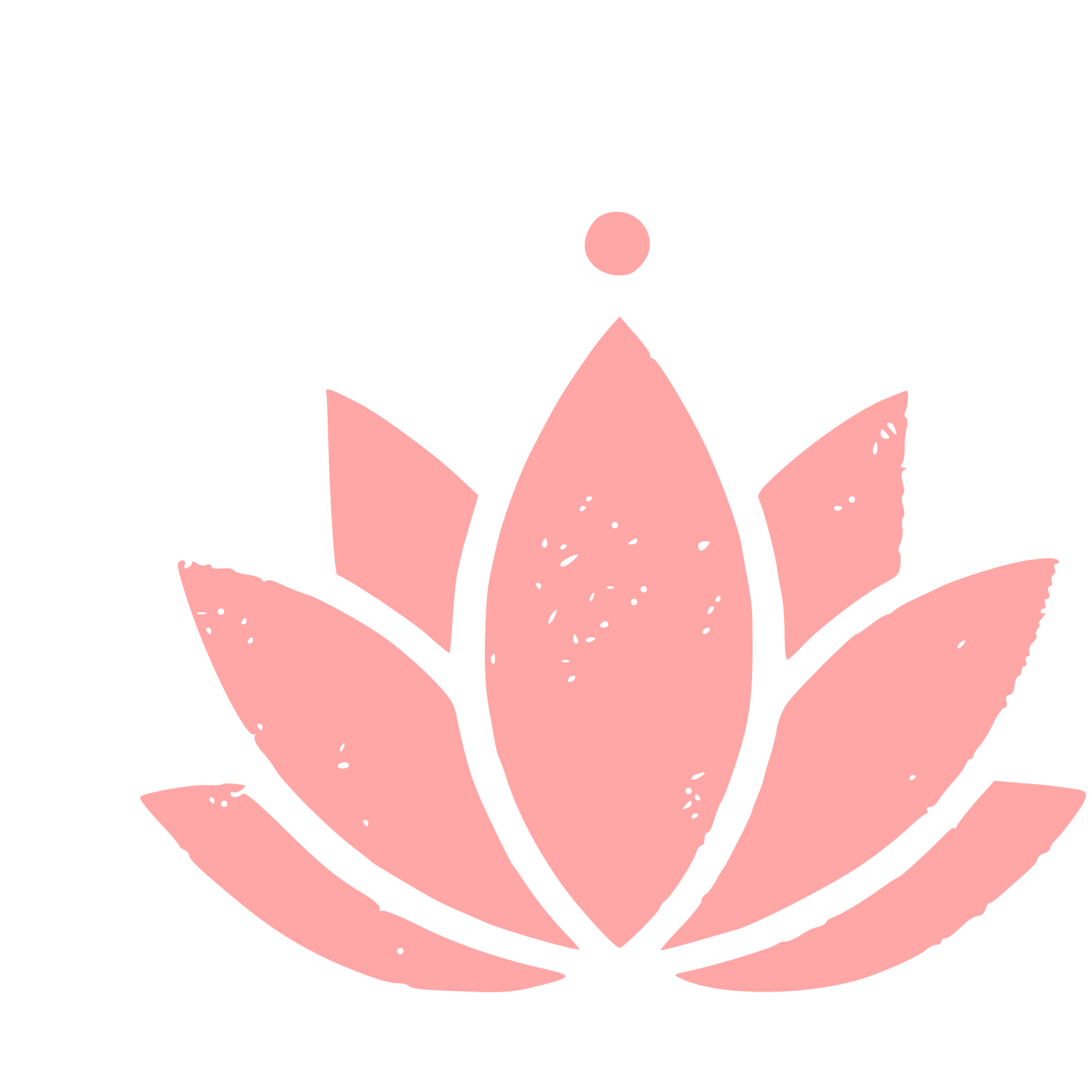 Lotus Flower Riso Logo #ffa6a6