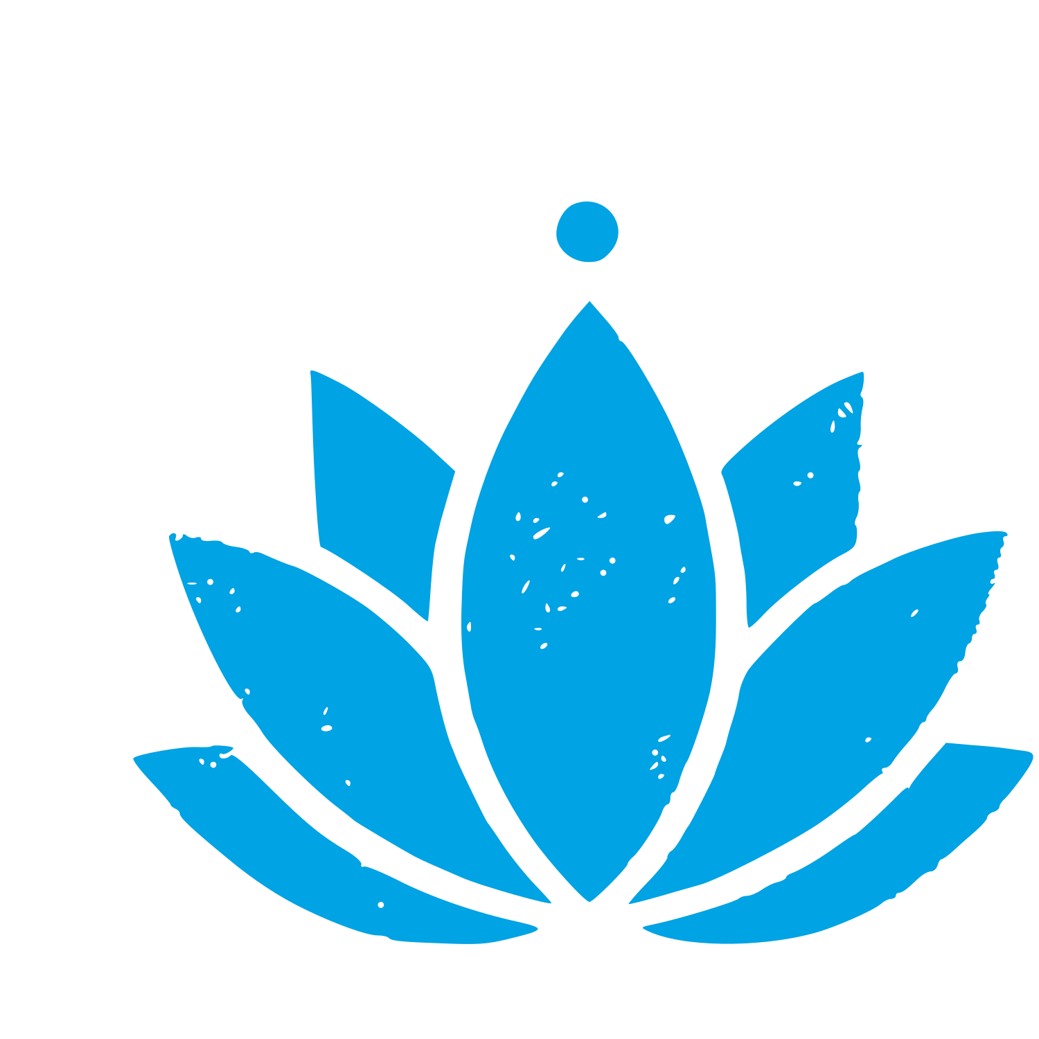 Lotus Flower Riso Logo #00a3e4