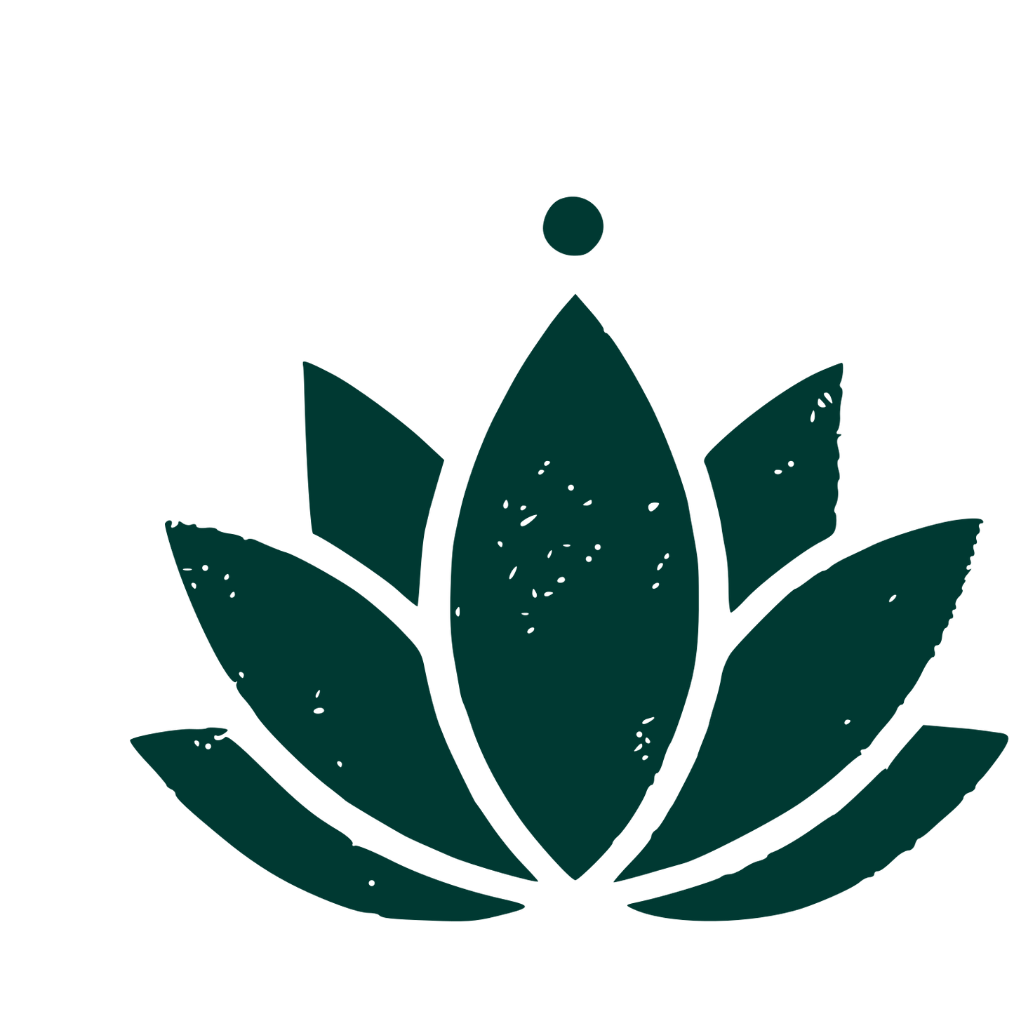 Lotus Flower Riso Logo #003932