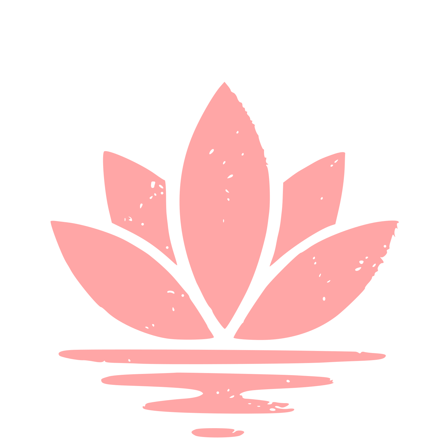 Lotus Flower Water Logo #ffa6a6