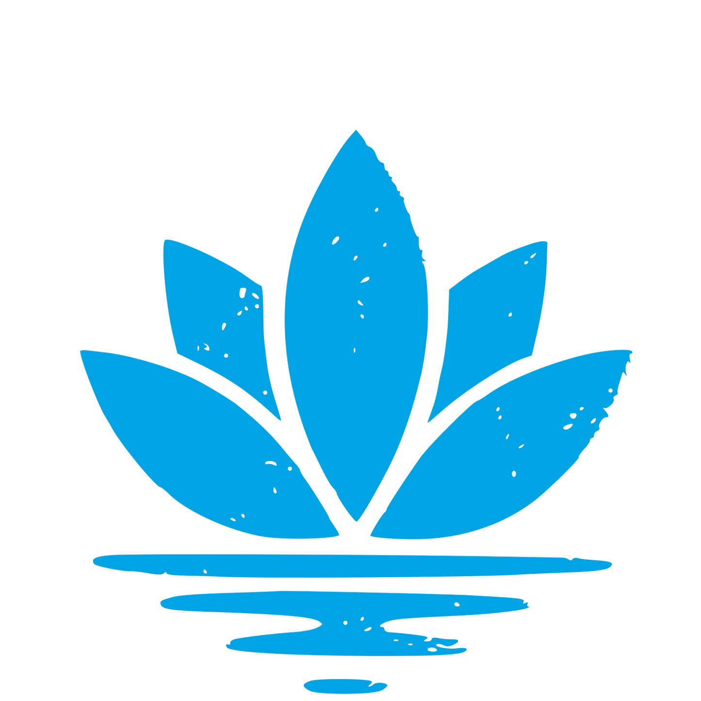 Lotus Flower Water Logo #00a3e4