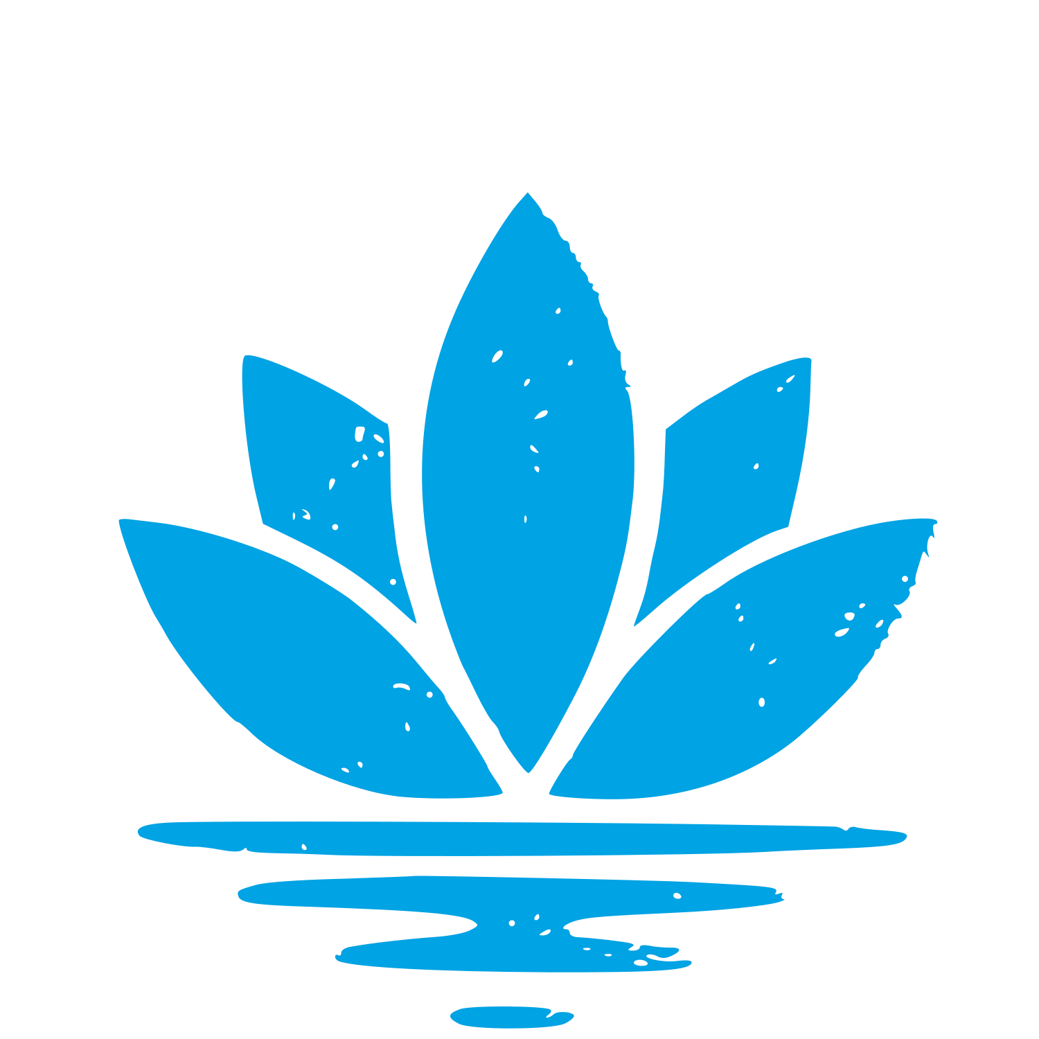 Lotus Flower Water Logo #00a3e4