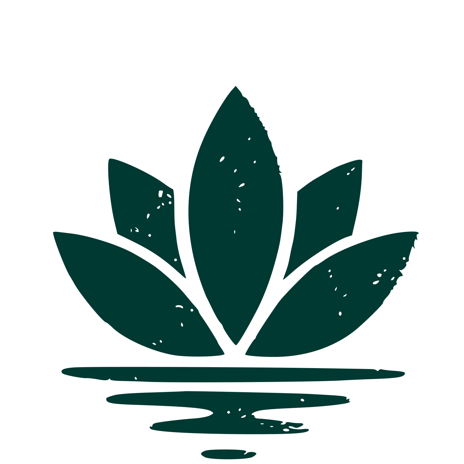 Lotus Flower Water Logo #003932