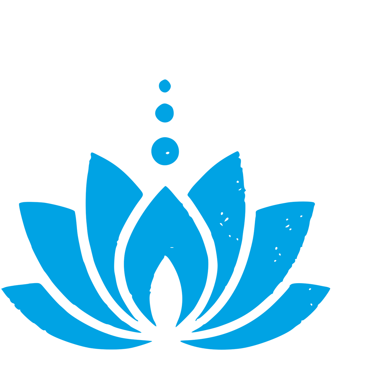 Lotus Flower Chakra Logo #00a3e4