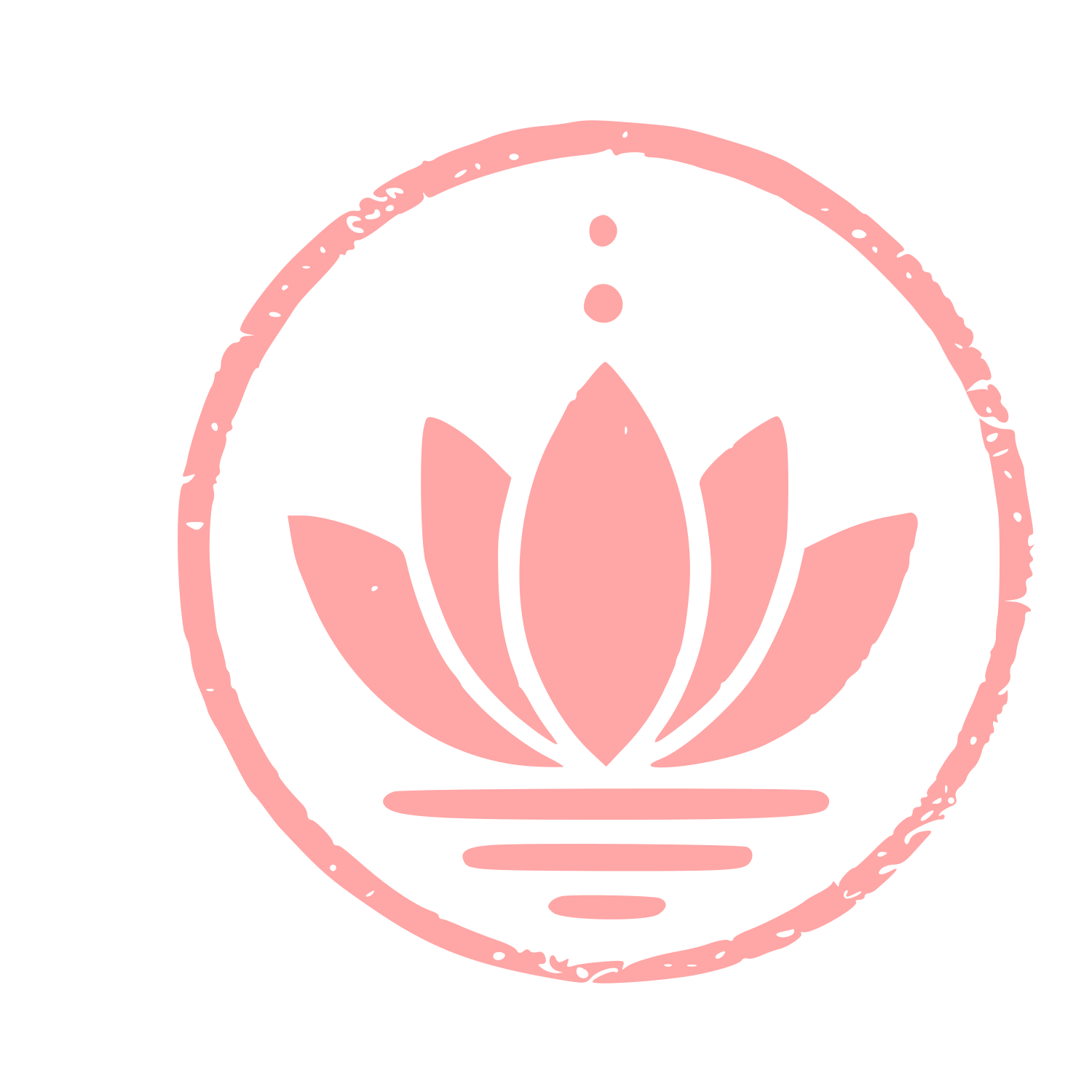 Riso Print Lotus Logo #ffa6a6