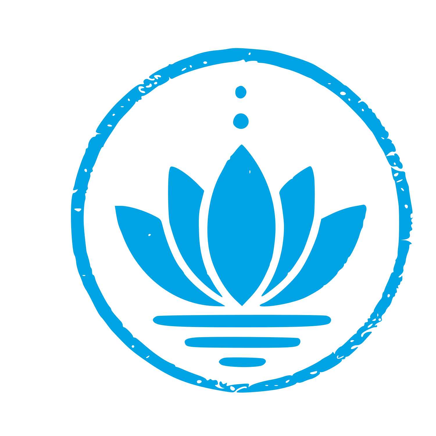Riso Print Lotus Logo #00a3e4