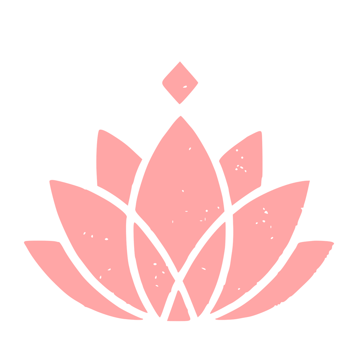 Lotus Flower Bloom Logo #ffa6a6