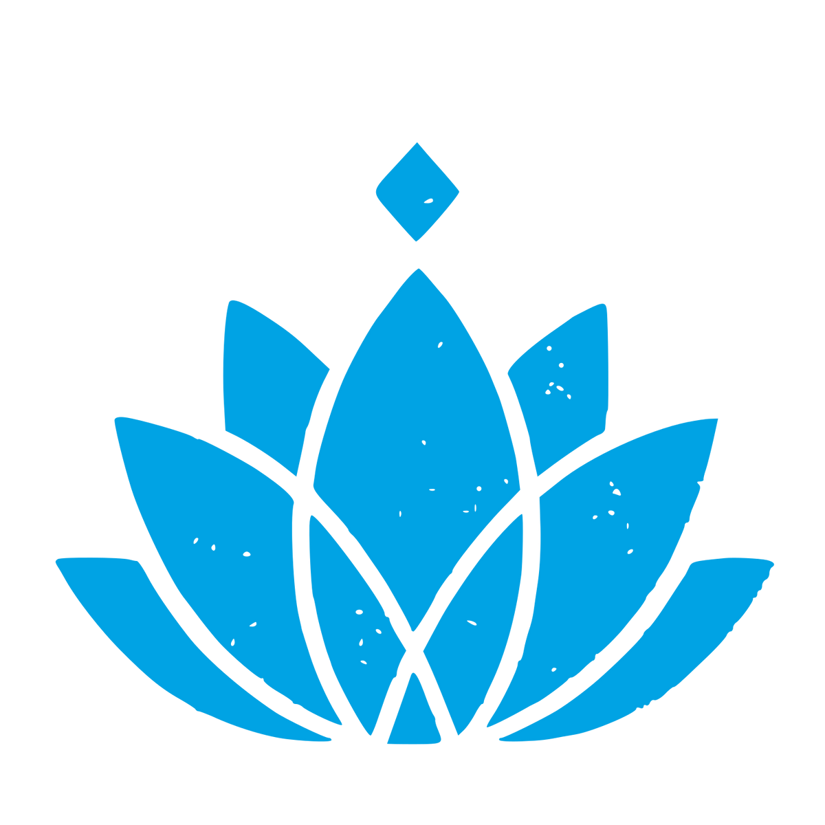 Lotus Flower Bloom Logo #00a3e4