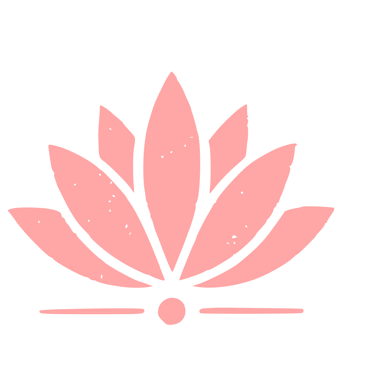 Lotus Flower Riso Logo #ffa6a6