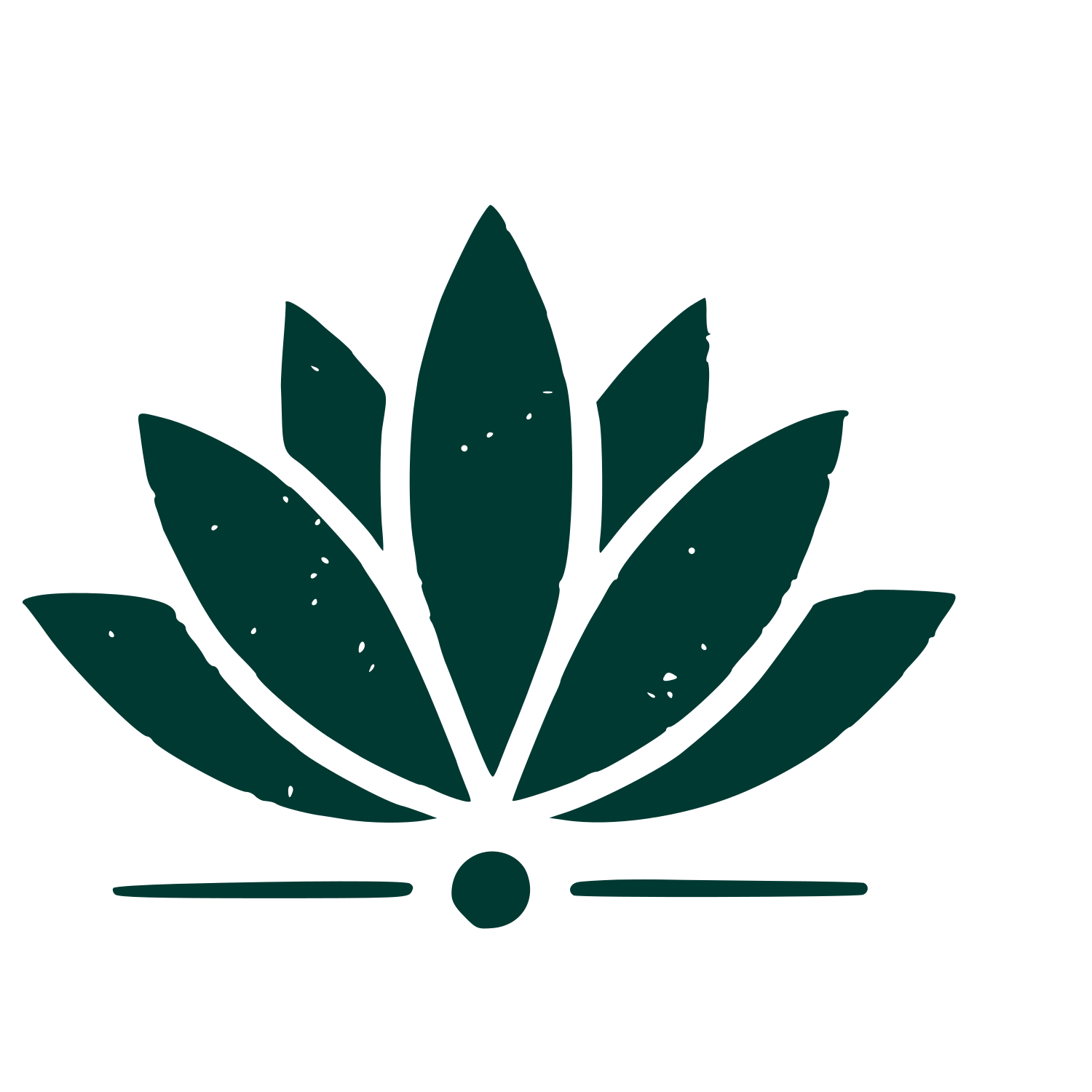 Lotus Flower Riso Logo #003932