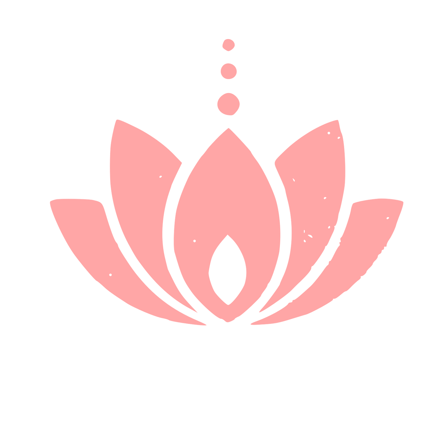 Lotus Flower Spiritual Logo #ffa6a6