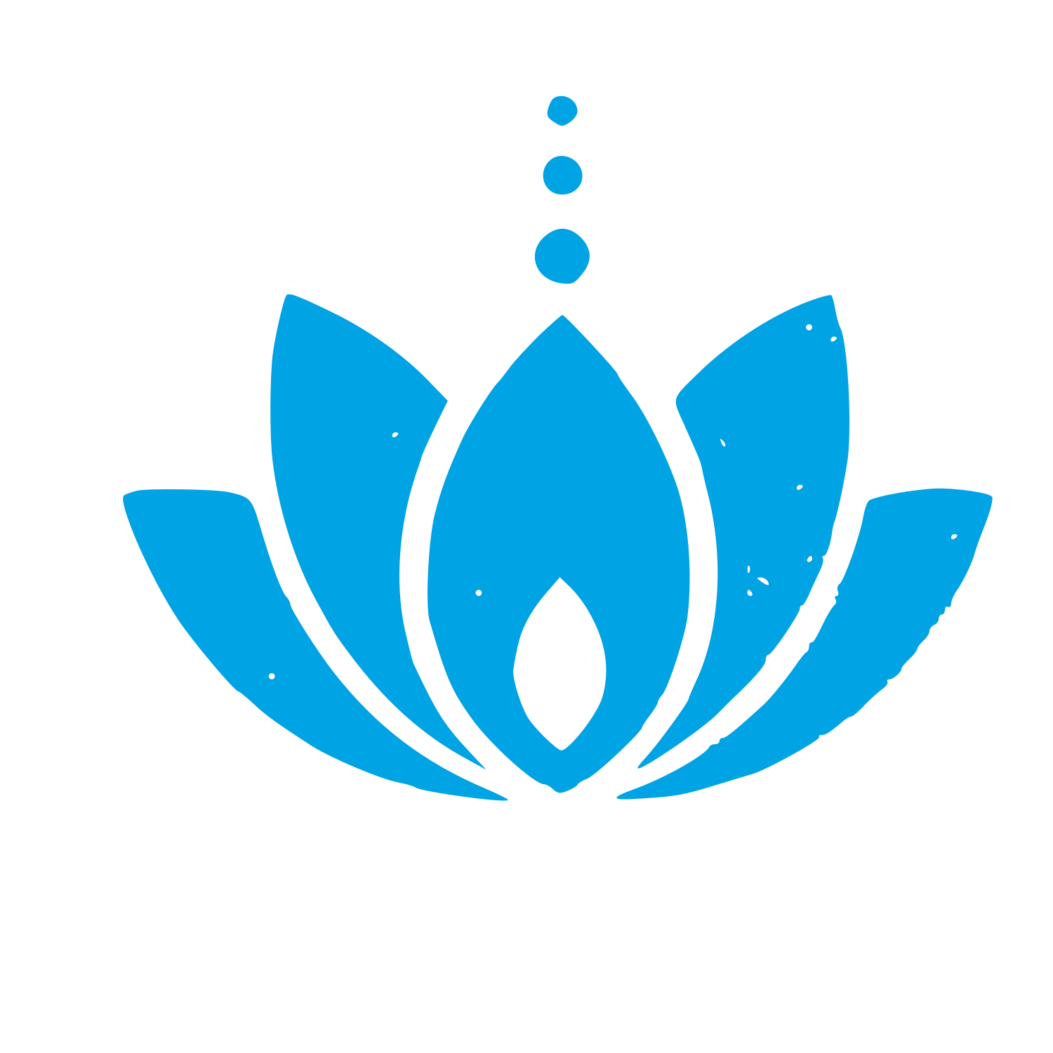 Lotus Flower Spiritual Logo #00a3e4
