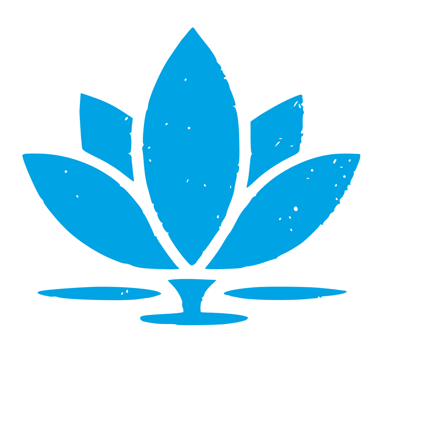 Lotus Flower Water Logo #00a3e4
