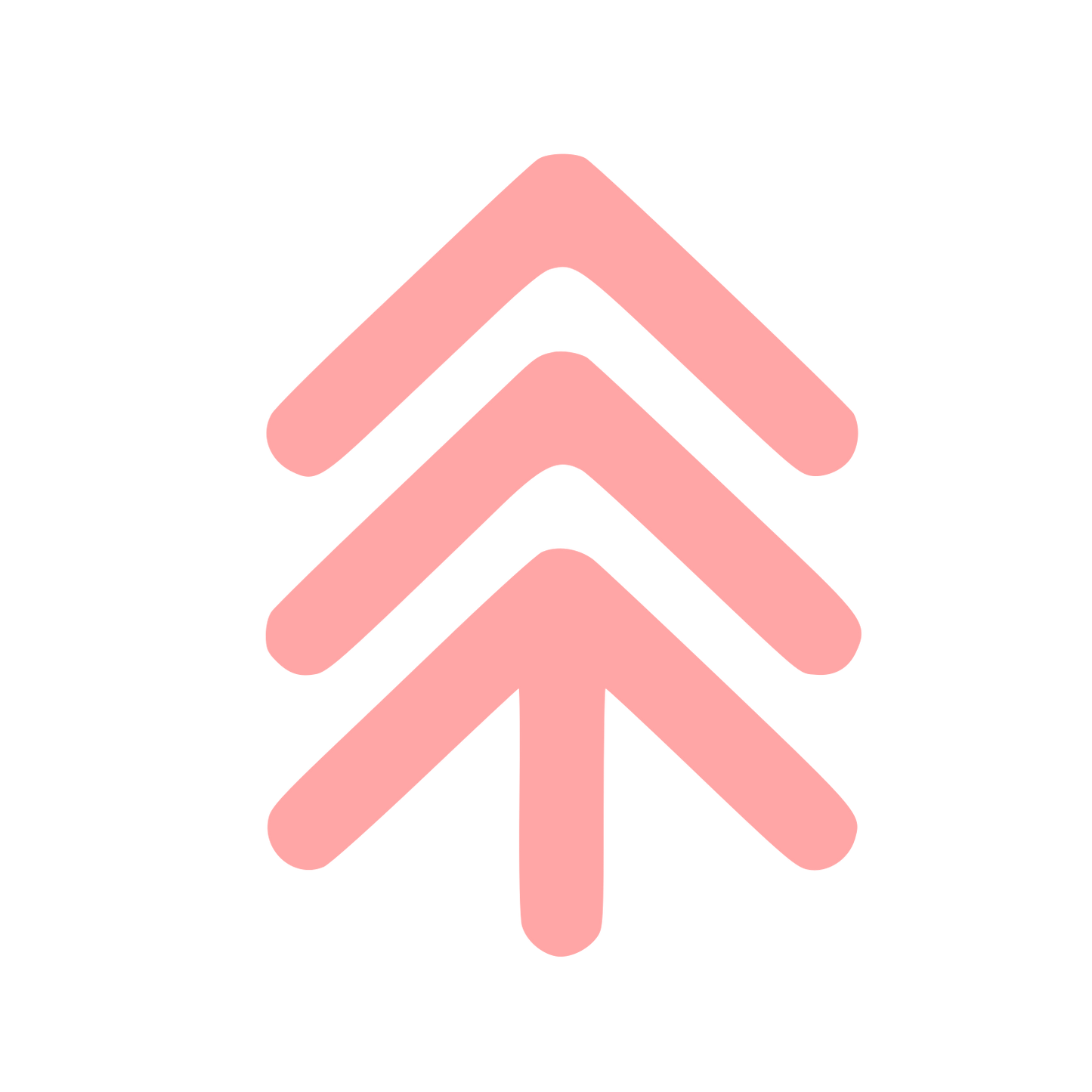 Triple Chevron Pine Tree Logo #ffa6a6