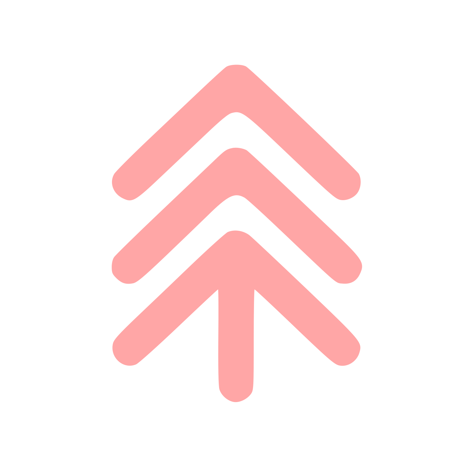 Triple Chevron Pine Tree Logo #ffa6a6
