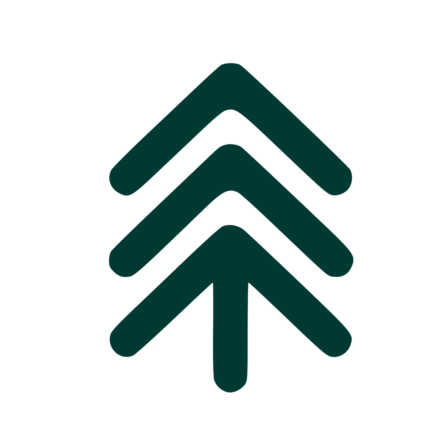 Triple Chevron Pine Tree Logo #003932