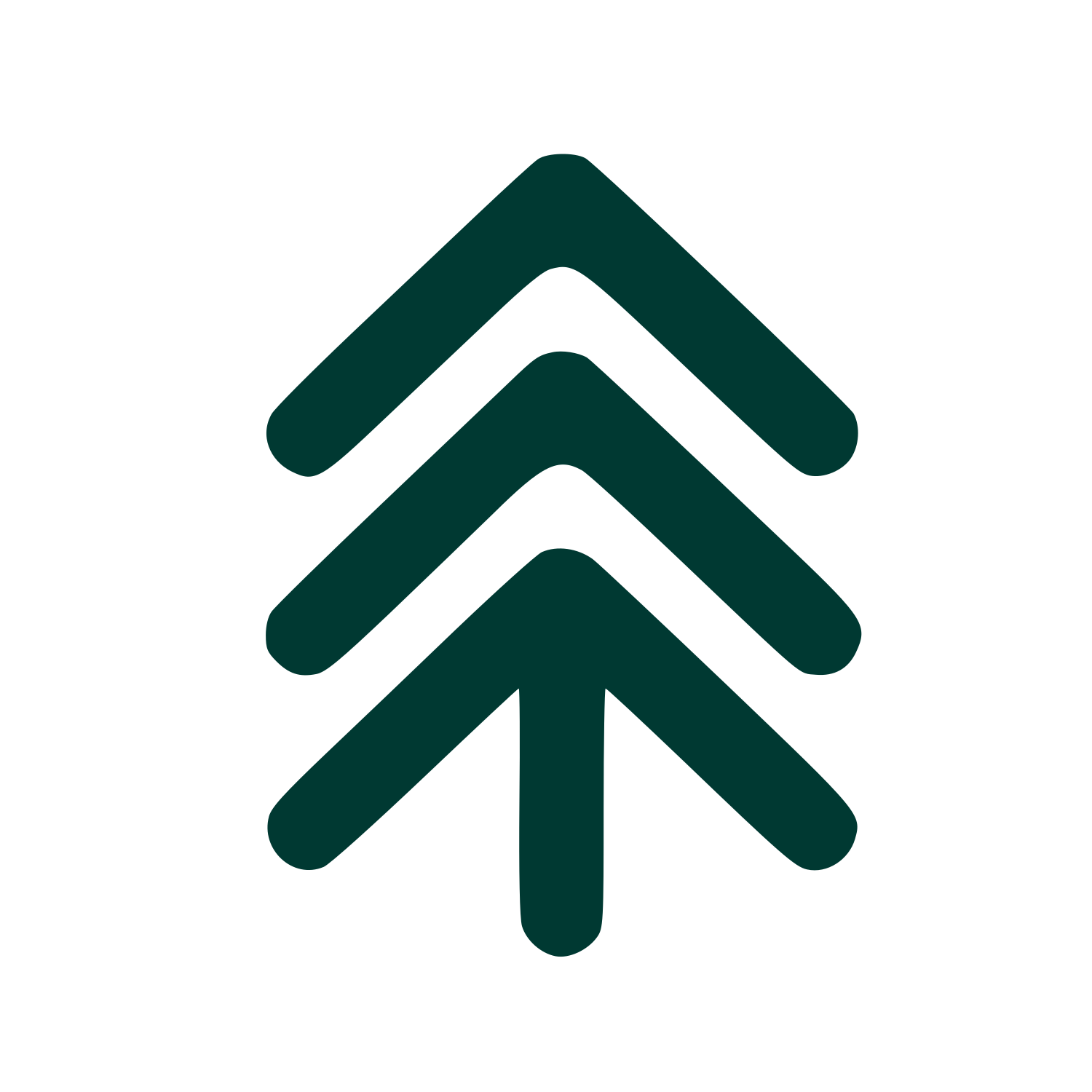 Triple Chevron Pine Tree Logo #003932