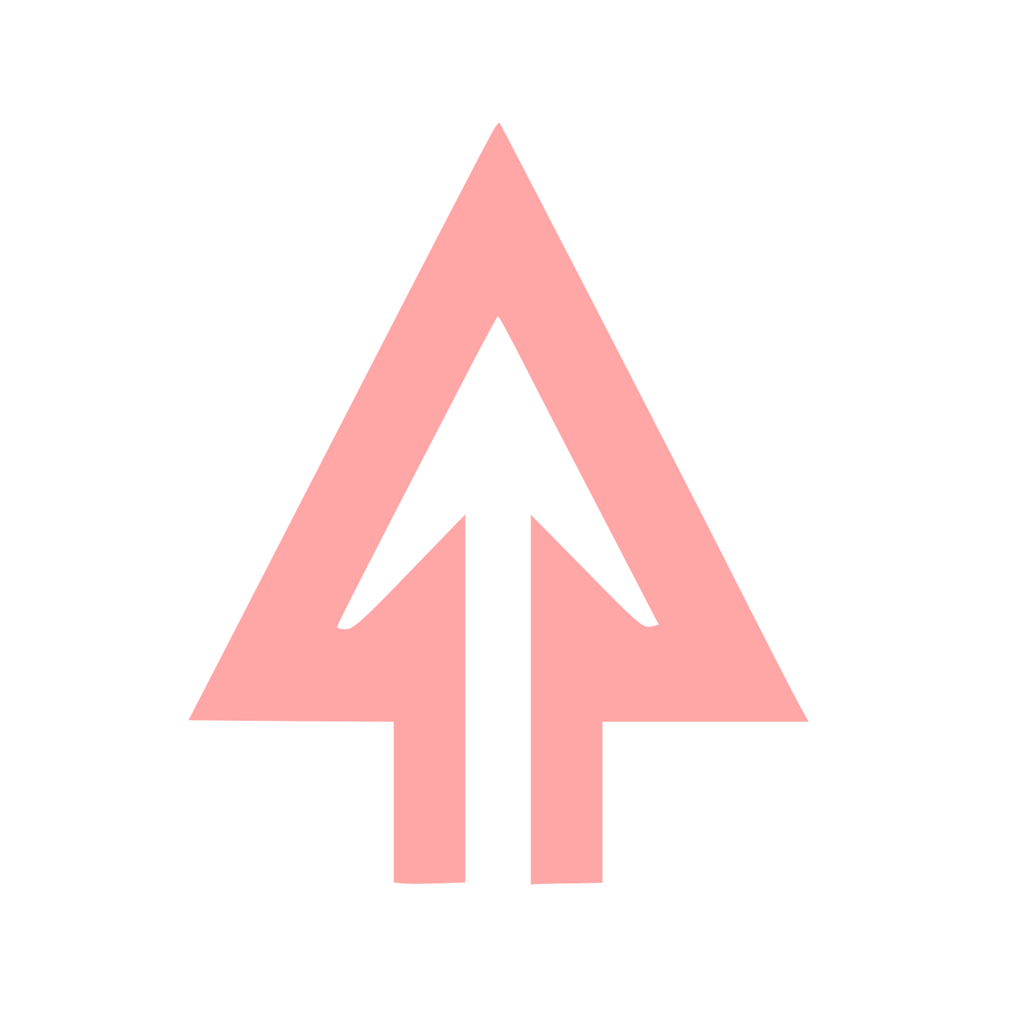 Pine Tree Arrow Logo #ffa6a6