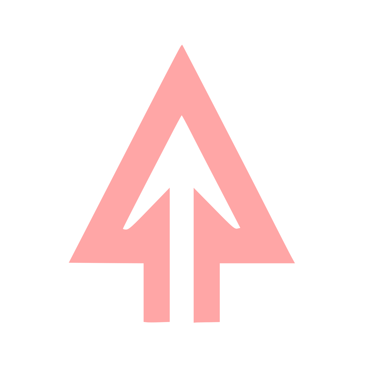 Pine Tree Arrow Logo #ffa6a6