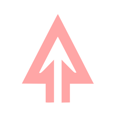 Pine Tree Arrow Logo #ffa6a6