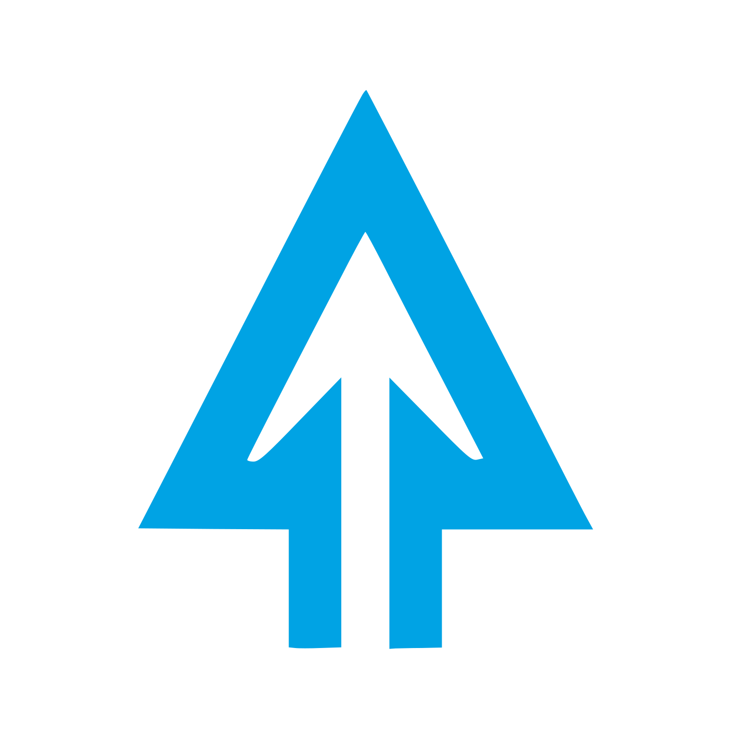 Pine Tree Arrow Logo #00a3e4