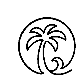 Monoline Palm Tree Logo