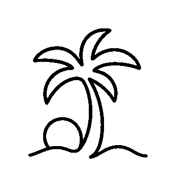 Monoline Palm Tree Logo