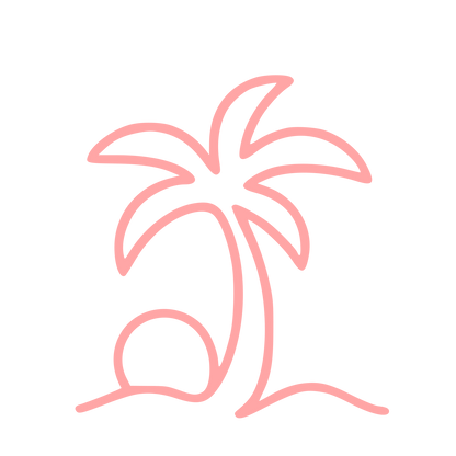 Monoline Palm Tree Logo #ffa6a6