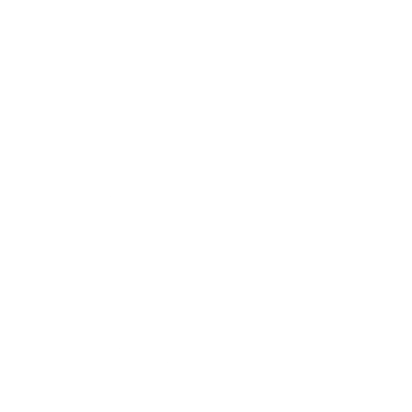 Monoline Palm Tree Logo #ffffff