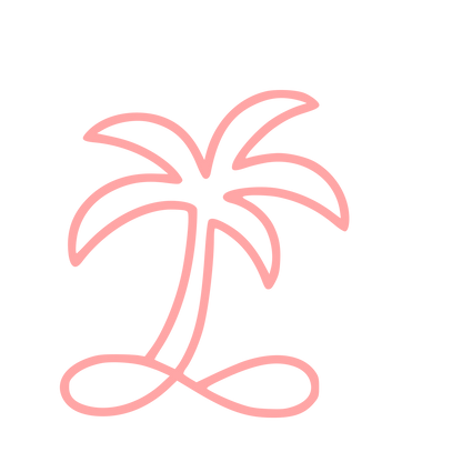 Monoline Palm Tree Logo #ffa6a6