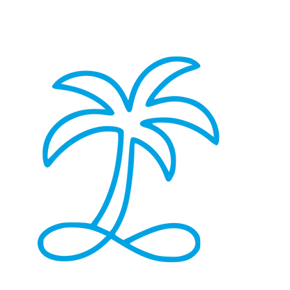 Monoline Palm Tree Logo #00a3e4