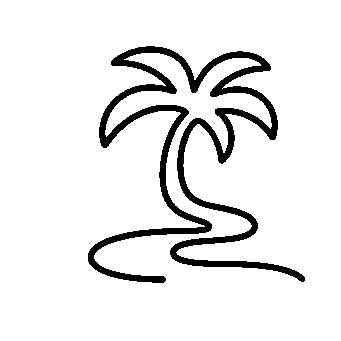 Monoline Palm Tree Logo
