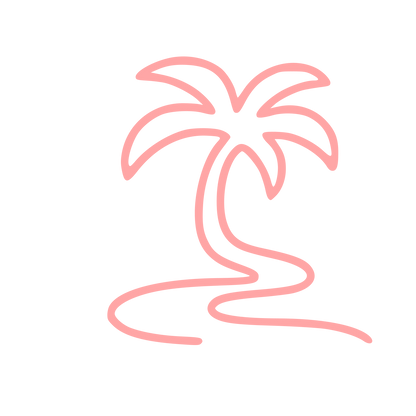 Monoline Palm Tree Logo #ffa6a6