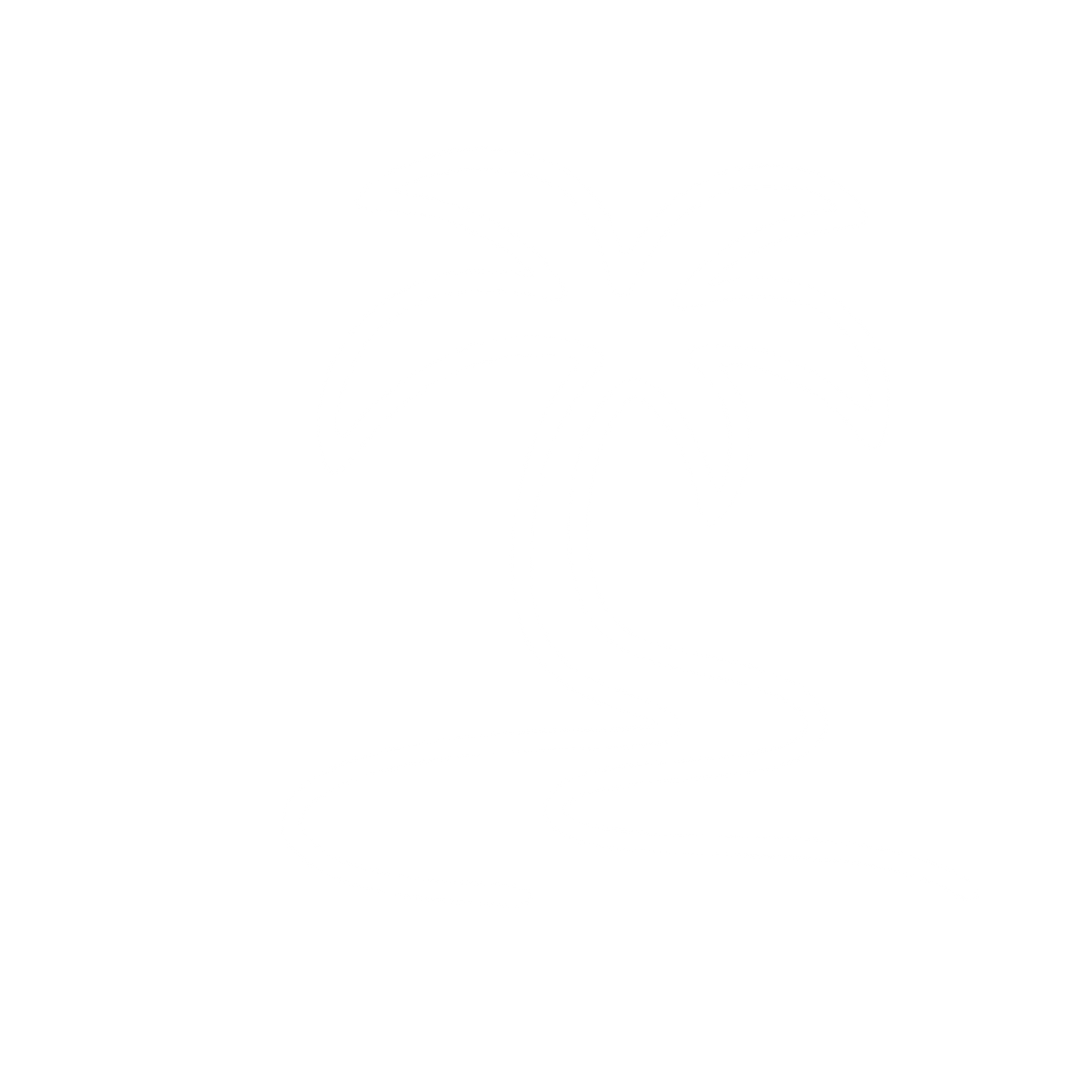 Monoline Palm Tree Logo #ffffff