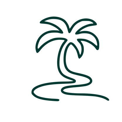 Monoline Palm Tree Logo #003932