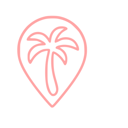 Palm Tree Map Pin Logo #ffa6a6