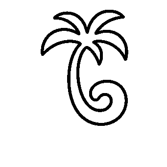 Monoline Palm Tree Logo