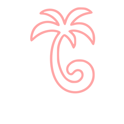 Monoline Palm Tree Logo #ffa6a6