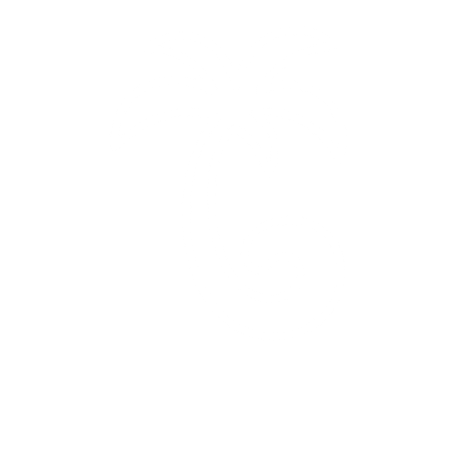 Monoline Palm Tree Logo #ffffff