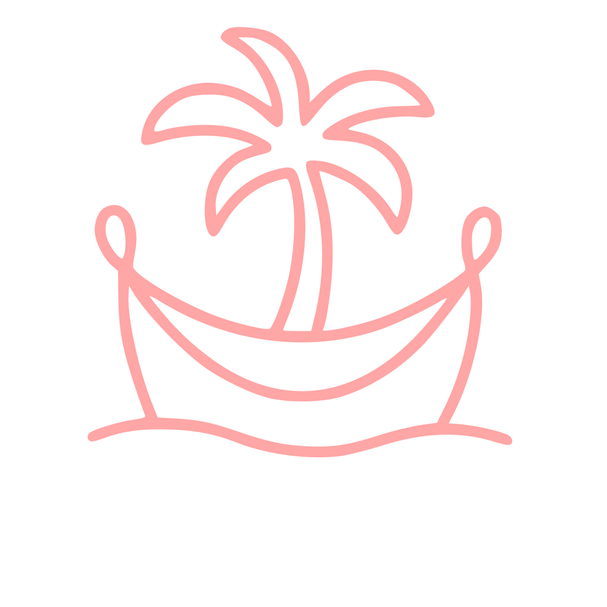 Palm Tree Hammock Logo #ffa6a6