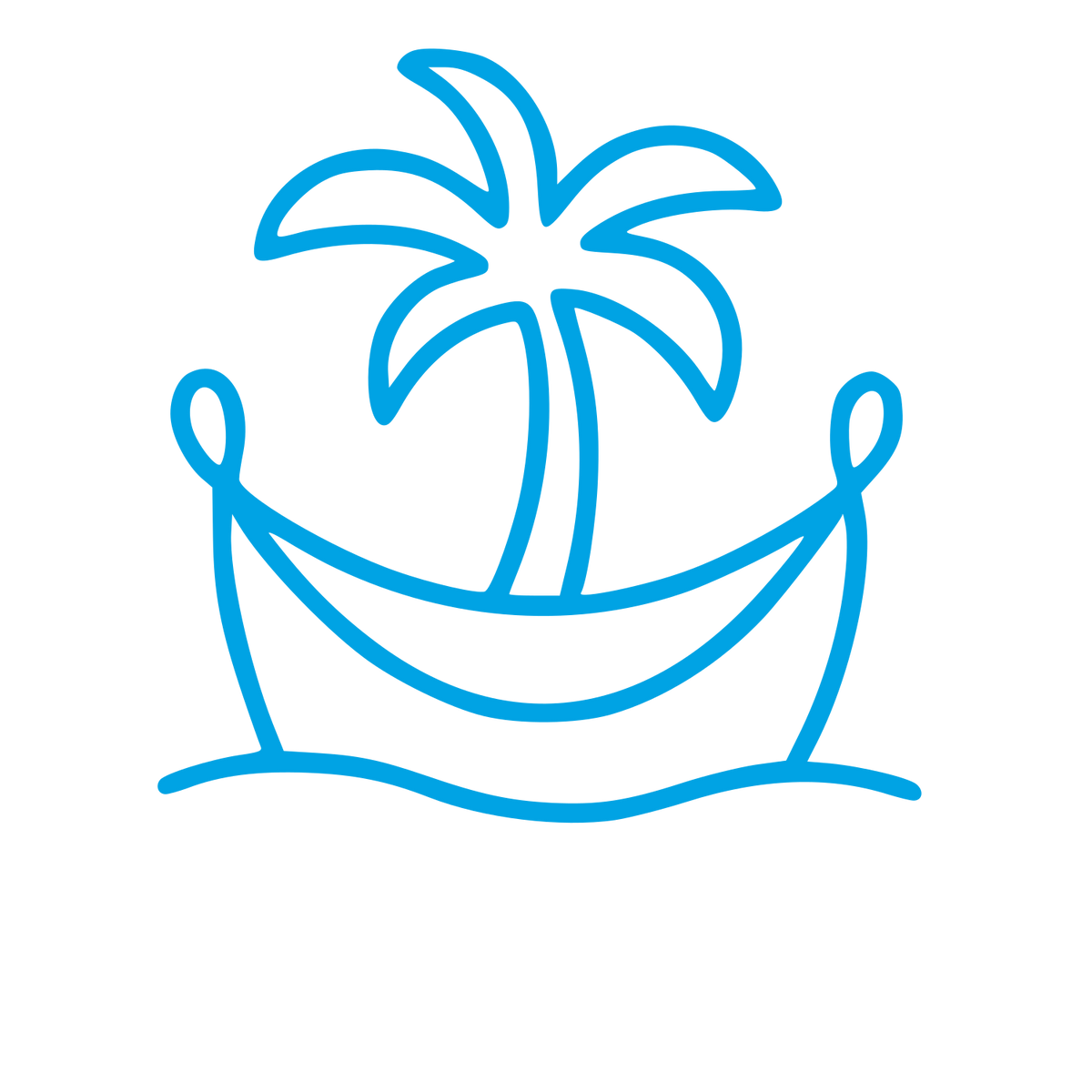 Palm Tree Hammock Logo #00a3e4
