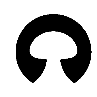 Negative Space Mushroom Logo
