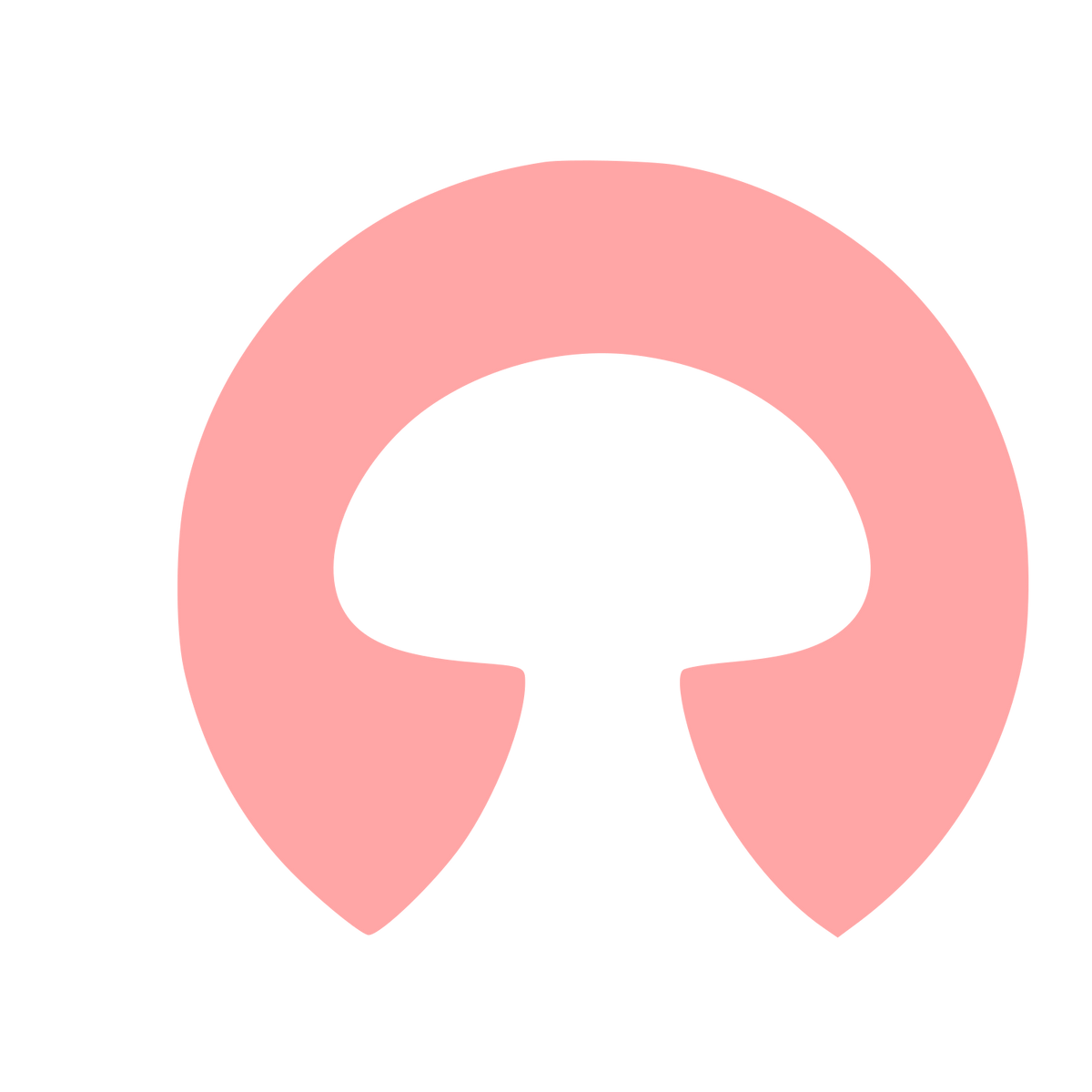 Negative Space Mushroom Logo #ffa6a6